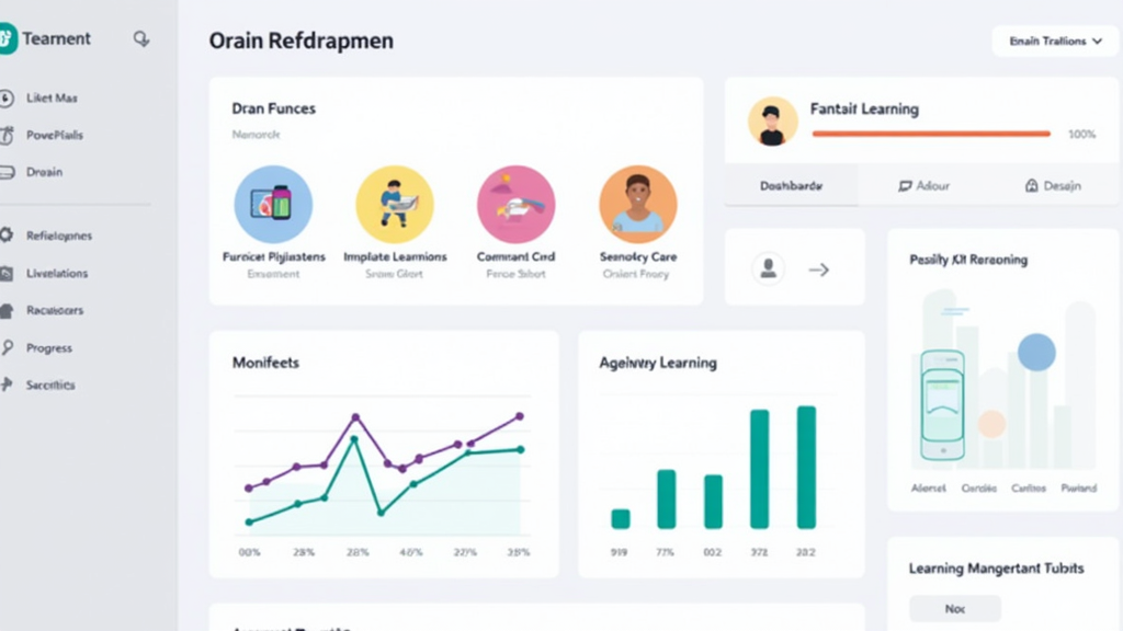 Illustration of a digital feedback dashboard with colorful icons and progress bars, emphasizing student progress tracking through visual data.